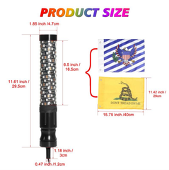 1-3FT Versatile and Durable 360° Spiral RGB LED Whip Light(2Pcs)