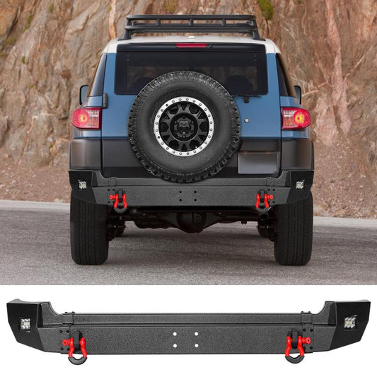2007-2014 Toyota FJ Cruiser Rear Bumper with LED Lights & 2 4.75T D-Rings-1