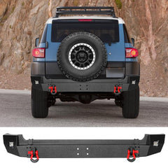 2007-2014 Toyota FJ Cruiser Rear Bumper with LED Lights & 2 4.75T D-Rings-1