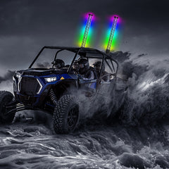 1-3FT Versatile and Durable 360° Spiral RGB LED Whip Light(2Pcs)