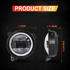 9 Inch RGB Headlights for 2018- 2021 Wrangler JL2019-2021 Gladiator JT-2