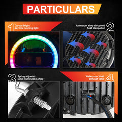 9 Inch RGB Headlights for 2018- 2021 Wrangler JL2019-2021 Gladiator JT-5