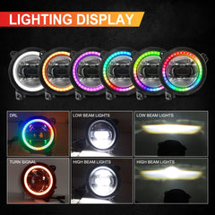 9 Inch RGB Headlights for 2018- 2021 Wrangler JL2019-2021 Gladiator JT-9