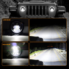9 Inch RGB Headlights for 2019-2021 Gladiator JT2018- 2021 Wrangler JL-4
