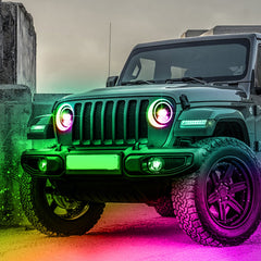 9 Inch RGB Headlights for 2019-2021 Gladiator JT2018- 2021 Wrangler JL-5