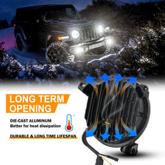 9 Inch RGB Headlights for 2019-2021 Gladiator JT2018- 2021 Wrangler JL-6