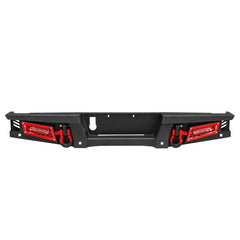 AAIWA Rear Bumper Suitable for 2020-2023 Jeep Gladiator JT with Sensor Hole & 2 D-Rings & 2 LED Lights-2