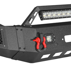 AAIWA Steel Front Bumper for F250(2011-2016) with LED Light Bar & D-rings & Winch Plate-8