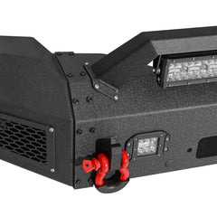 Compatible with 1997-2004 F150 Front Bumper with Winch Plate and Aluminum LED Lights-8