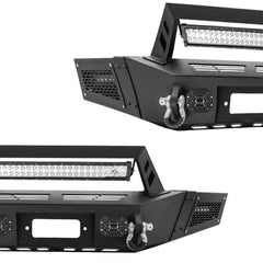 Compatible with 2009-2014 F150 Front Bumper with Winch Plate and LED Lights-2