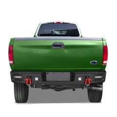 Heavy-duty Steel Rear Bumper for 1997-2004 Ford F150 with D-Rings & LED Lights