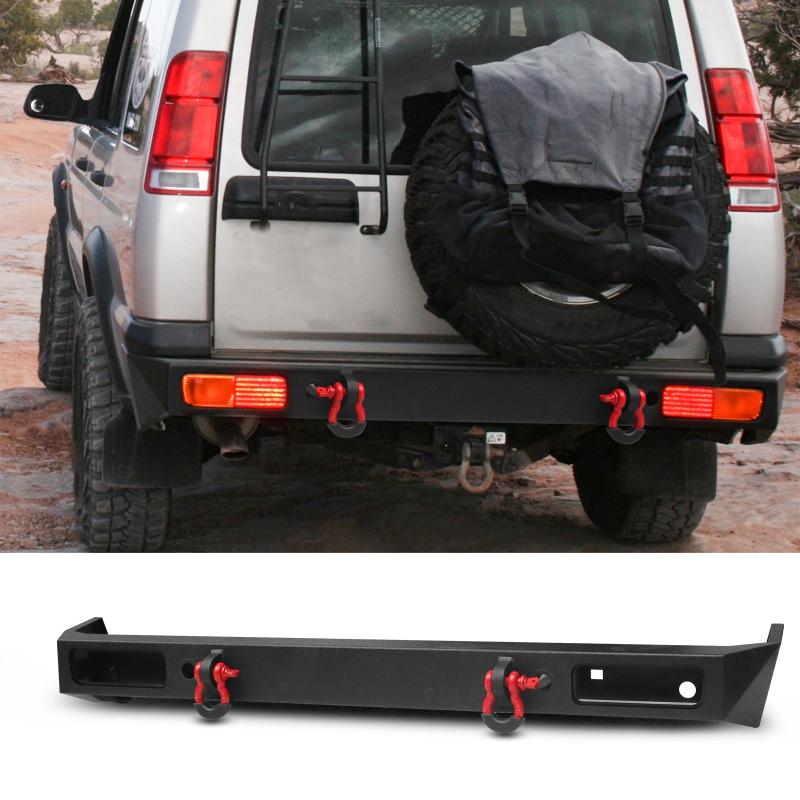 Fits for 1999-2004 Land Rover Discovery2 Steel Rear Bumper with D-Rings-4