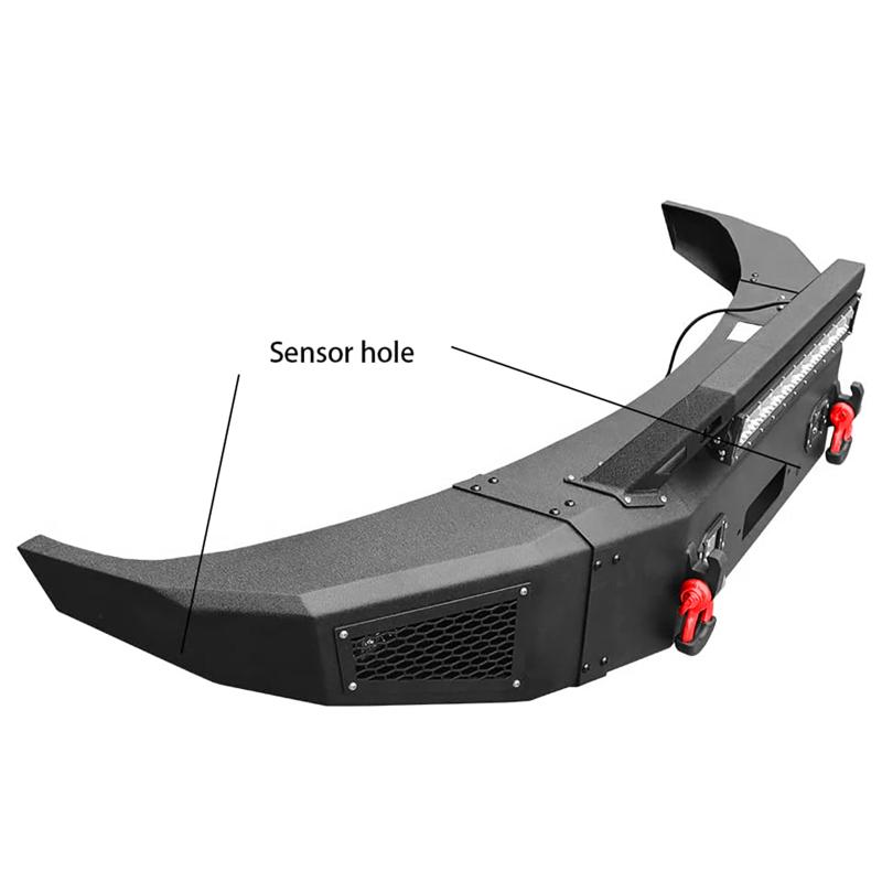 For 2017-2022 F250/F350/F450 Super Duty Front Bumper With Winch Plate & LED Spotlights-6