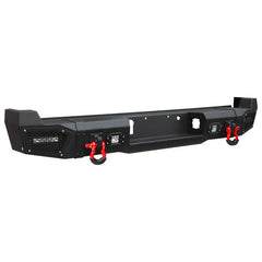 For 2017-2022 F250/F350/F450 Super Duty Steel Rear Bumper With LED Lights&D-Rings-8