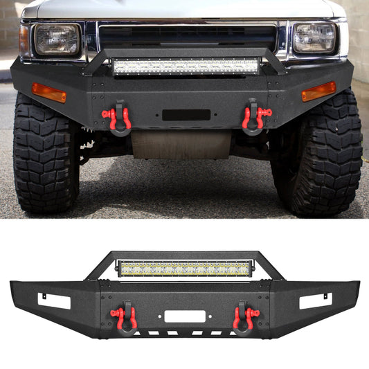 Front Bumper for 1989-1995 Toyota Pickup with D-Rings & Winch Plate & LED Lights-1
