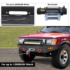 Front Bumper for 1989-1995 Toyota Pickup with D-Rings & Winch Plate & LED Lights-5