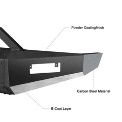 Front Bumper for 1989-1995 Toyota Pickup with D-Rings & Winch Plate & LED Lights-7