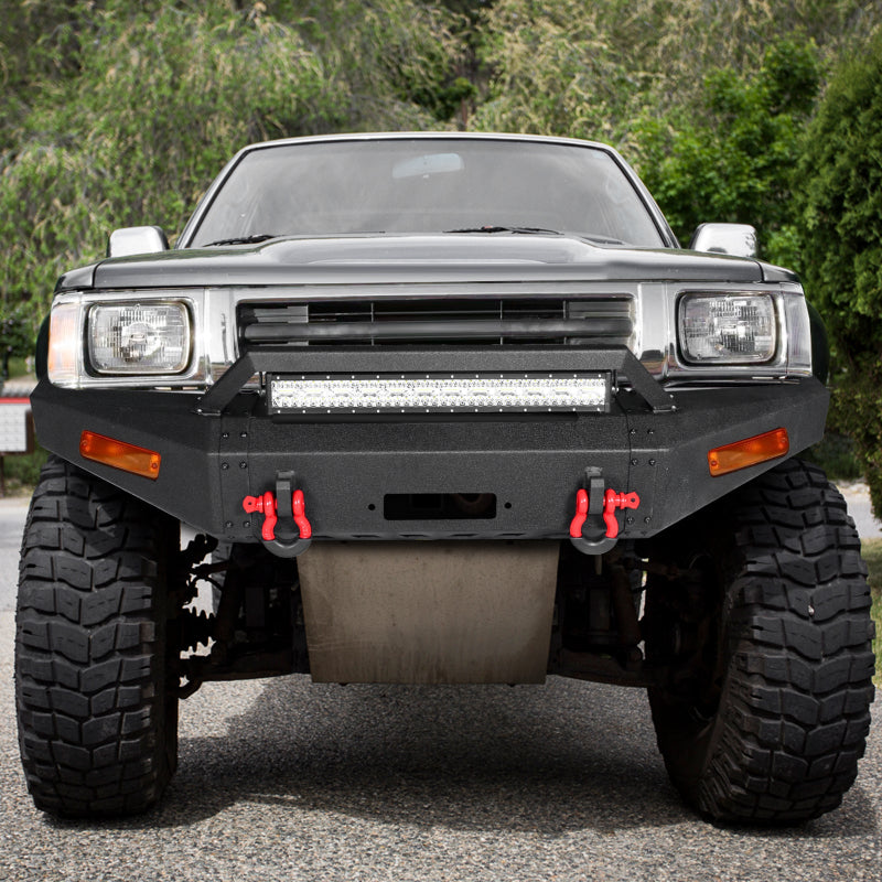 Front Bumper for 1989-1995 Toyota Pickup with D-Rings & Winch Plate & LED Lights-8