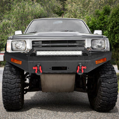 Front Bumper for 1989-1995 Toyota Pickup with D-Rings & Winch Plate & LED Lights-8