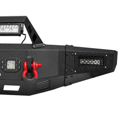Heavy-duty Steel Front Bumper for 2015-2017 F150 with Winch Plate & LED Lights &Sensor Holes