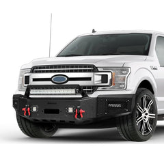 Front Bumper for 2018-2020 F150 with Winch Plate & LED Lights &Sensor Holes-5