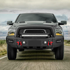 Front Bumper for 2019-2023 RAM 2500丨3500 with Winch Plate & LED lights & D-Rings & Sensor Holes-6