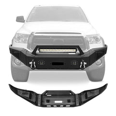 Front Bumper Fit for 2007-2013 Toyota Tundra with D-ring & Winch Plate & LED Lights-2