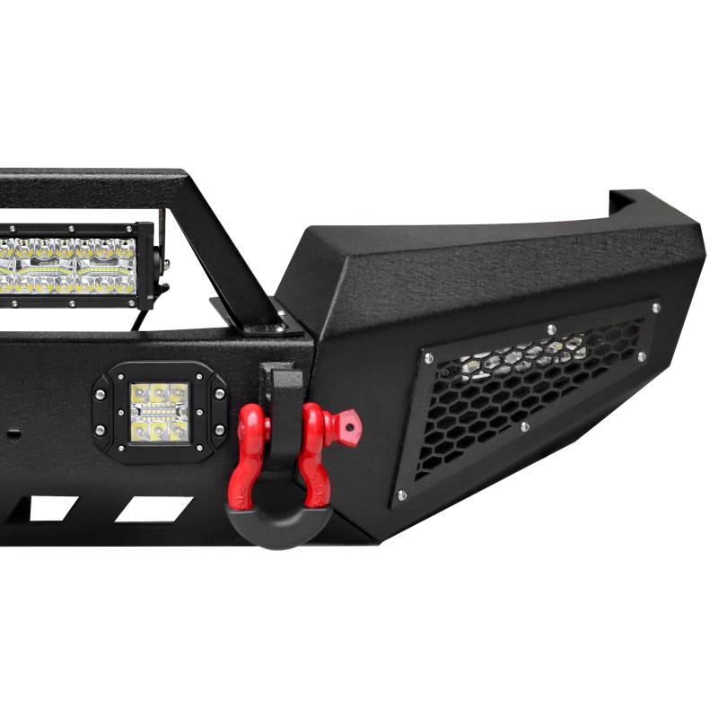 Front Bumper for 1999-2004 Grand Cherokee WJ with D-Rings & Winch Plate & LED Lights-5