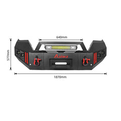 Front Bumper for 2016-2023 Toyota Tacoma with D-Rings & LED Lights & Winch Plate-2