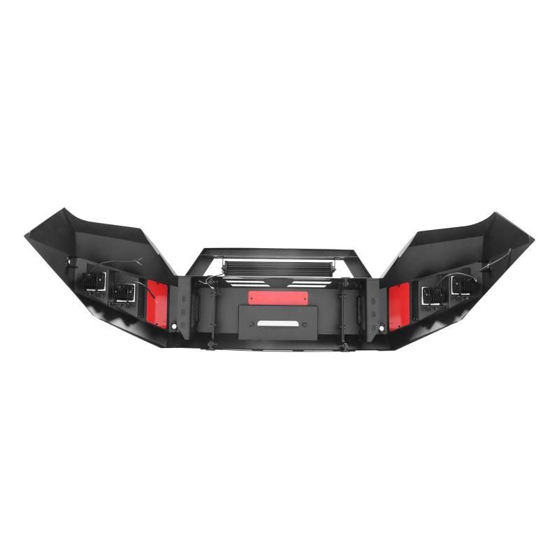 Front Bumper for 2016-2023 Toyota Tacoma with D-Rings & LED Lights & Winch Plate-6
