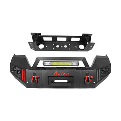 Front Bumper for 2016-2023 Toyota Tacoma with D-Rings & LED Lights & Winch Plate-4