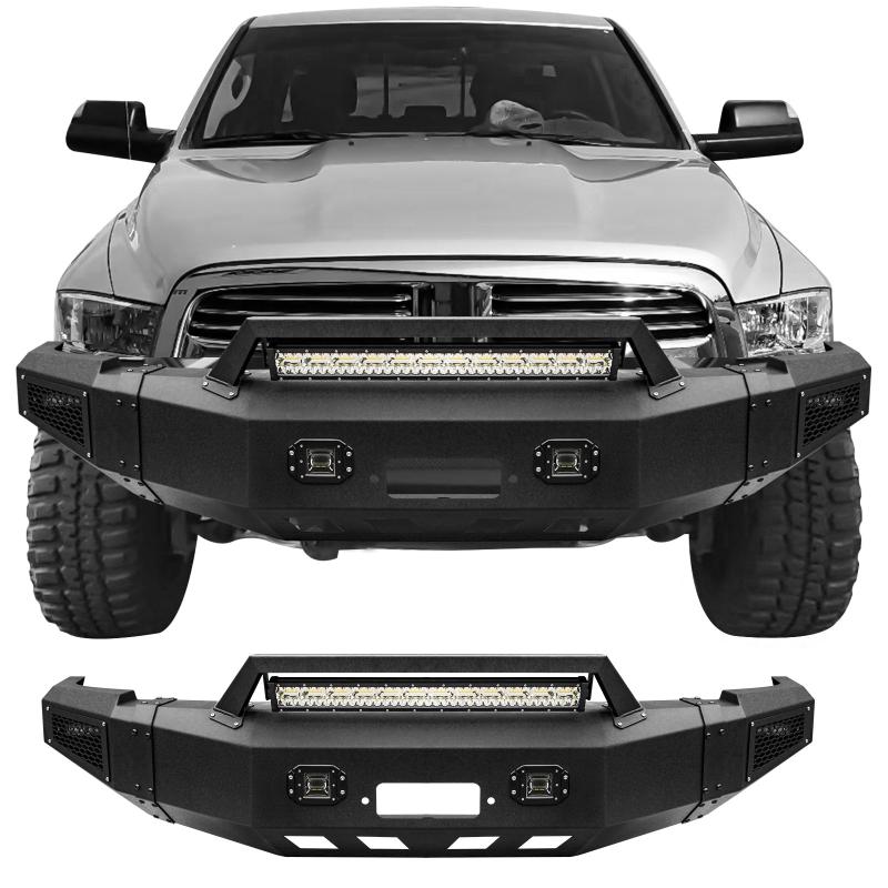 Front Bumper is fit for 2010-2018 RAM 2500丨3500 with Winch Plate and LED lights-1