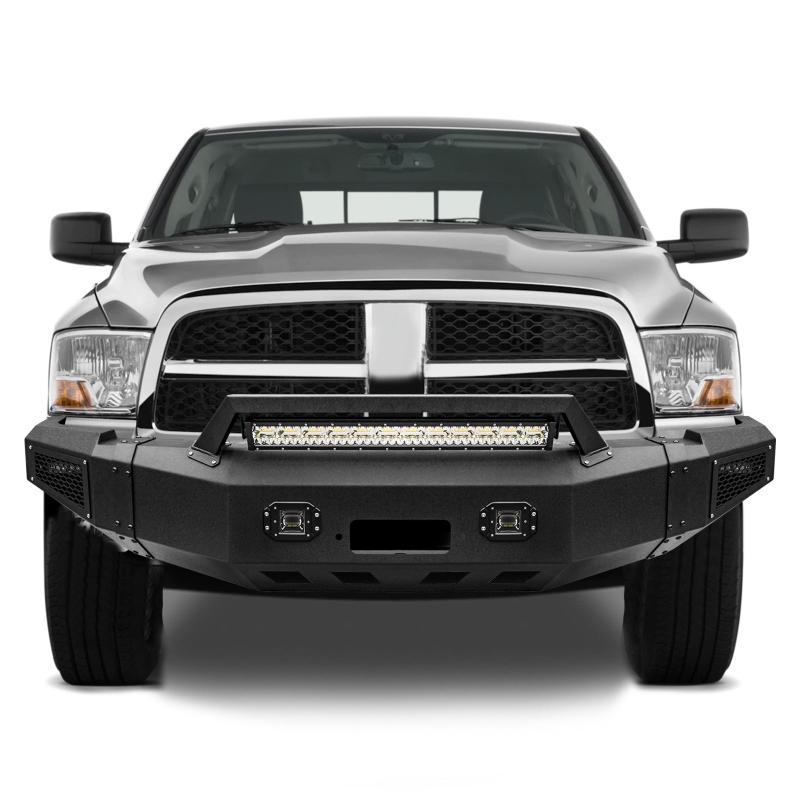 Front Bumper is fit for 2010-2018 RAM 2500丨3500 with Winch Plate and LED lights-4