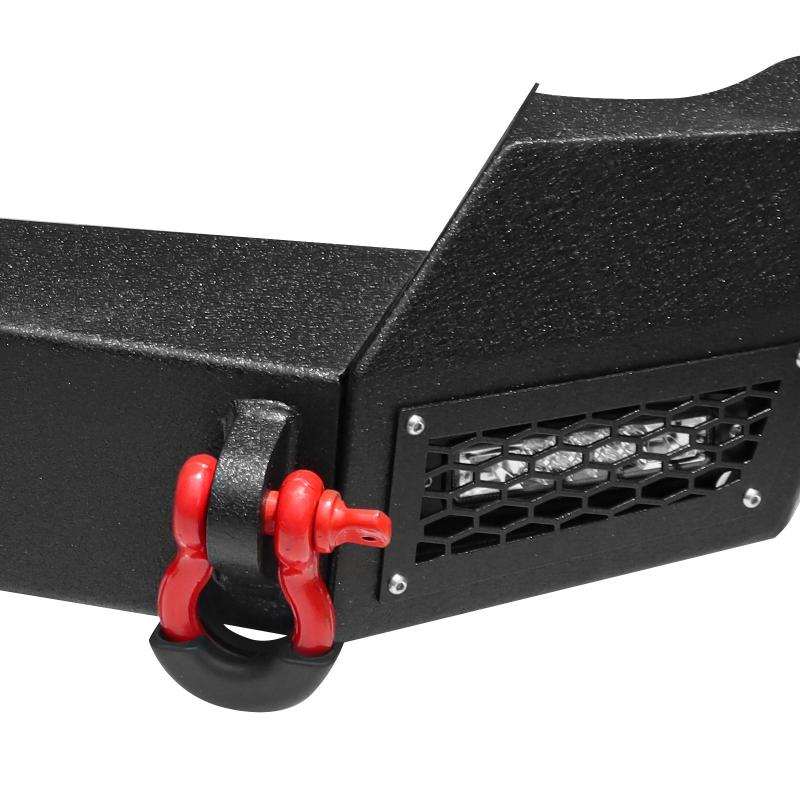 Front and Rear Bumper for 1999-2004 Grand Cherokee WJ with D-Rings & Winch Plate & LED Lights-5