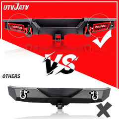 Front and Rear Bumper for 2007-2018 Wrangler JK with Winch Plate & LED Lights & D-Rings-09