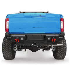 Front and Rear Bumper for 2017-2022 Ford F250F350F450F550 with Winch Plate & LED Lights & D-Rings & Sensor Holes-9