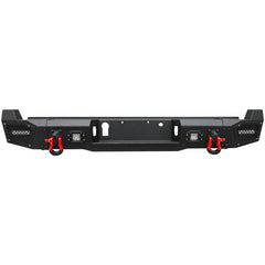Front and Rear Bumper for 2017-2022 Ford F250F350F450F550 with Winch Plate & LED Lights & D-Rings & Sensor Holes-4