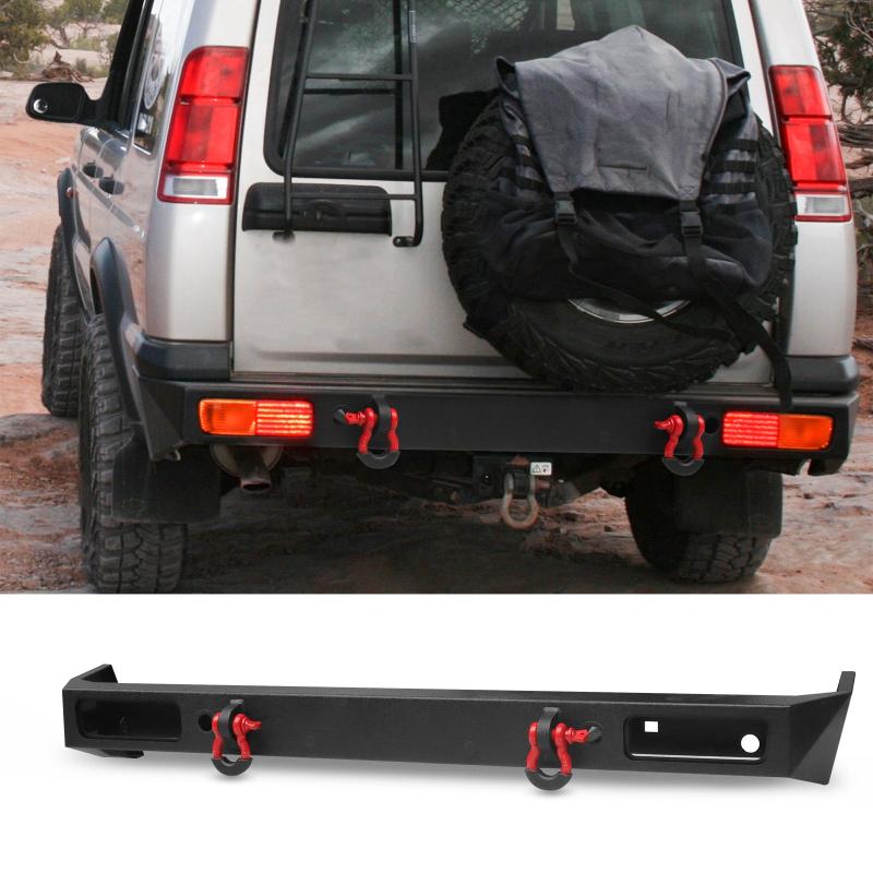 Front and Rear Bumper for 1999-2004 Land Rover Discovery2 with LED Lights & D-Rings & Sensor Holes-10