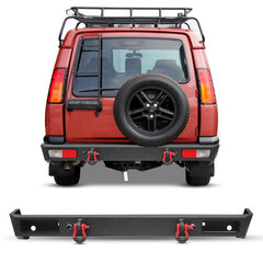 Front and Rear Bumper for 1999-2004 Land Rover Discovery2 with LED Lights & D-Rings & Sensor Holes-3