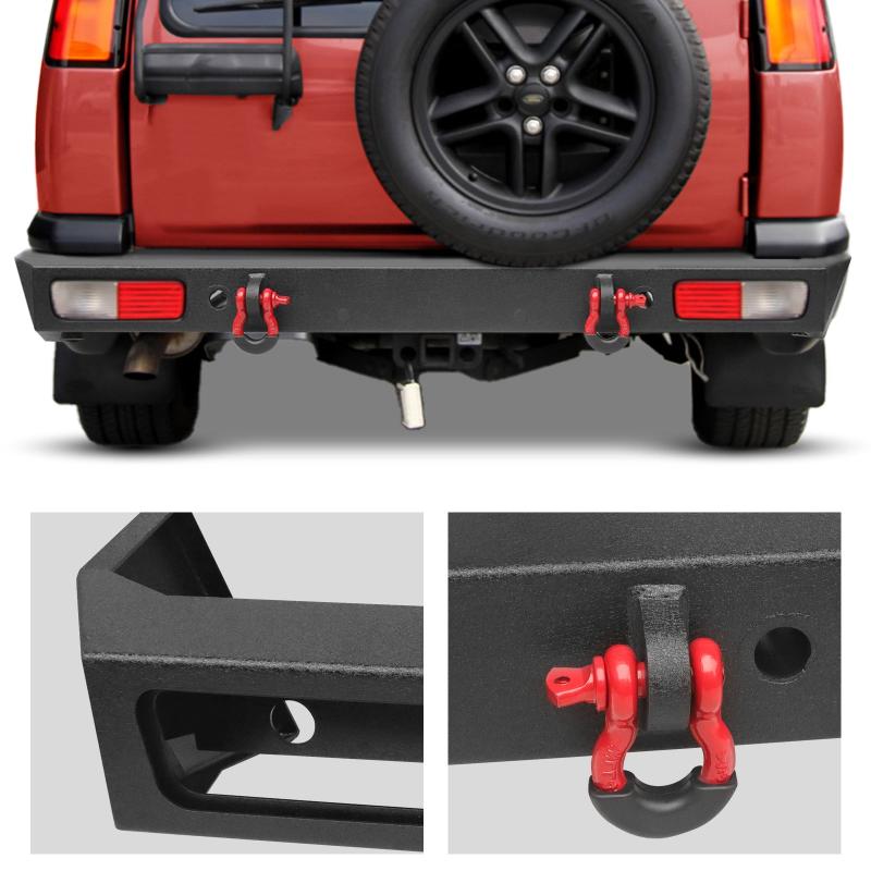 Front and Rear Bumper for 1999-2004 Land Rover Discovery2 with LED Lights & D-Rings & Sensor Holes-9
