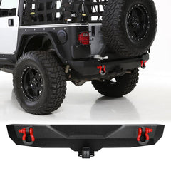 Front and Rear Bumper for 2007-2018 Jeep Wrangler JK and JKU with D-Rings & Fog Lights Holes-08