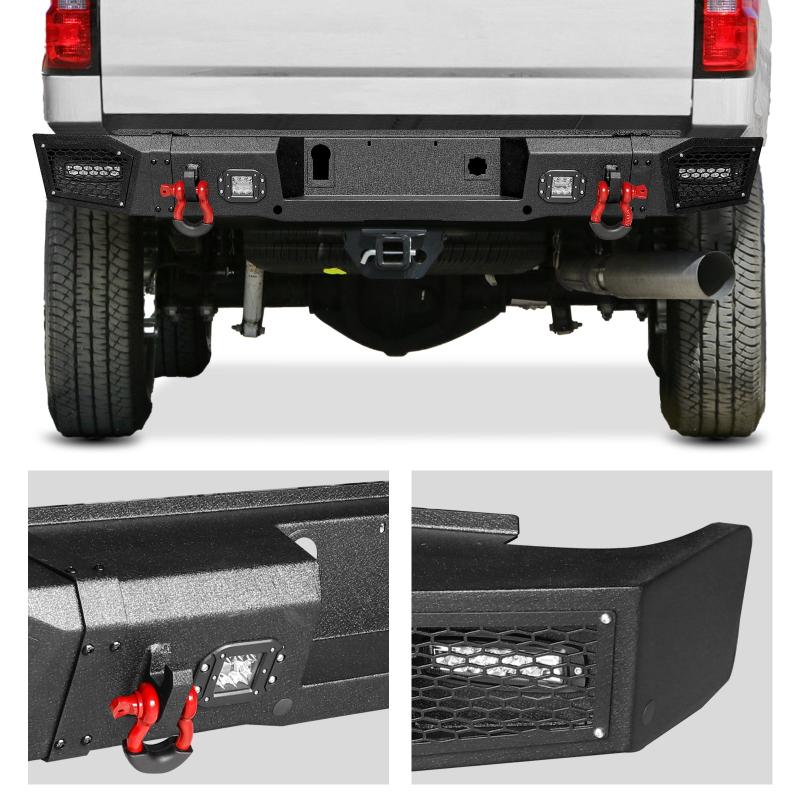 Front and Rear Bumper for 2015-2019 Chevy Silverado 2500丨3500 with Winch Plate and LED Lights-10