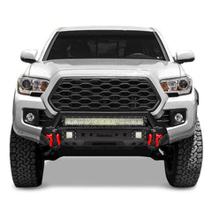 Front and Rear Bumper for 2016-2022 Toyota Tacoma with D-Rings & Winch Plate & LED Lights-9