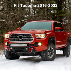 Front and Rear Bumper for 2016-2022 Toyota Tacoma with D-Rings & Winch Plate & LED Lights-14