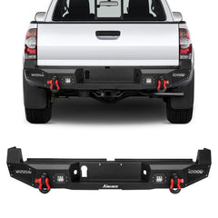 Front and Rear Bumper for 2016-2022 Toyota Tacoma with D-Rings & Winch Plate & LED Lights-3