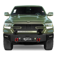 Front and Rear Bumper for 2019-2022 RAM 1500 Pickup with Winch Plate & LED Lights & Sensor Holes-8