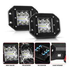 Heavy-duty Steel Front Bumper for 2003-2006 GMC Sierra 15002500HD3500HD with LED Lights & D-Rings & Sensor Holes-4