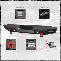 Heavy-dutySteelRearBumperfor1992-1997FordF150F250F350-2