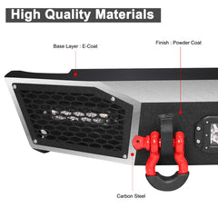 Heavy-duty Steel Rear Bumper for 2005-2022 Nissan Frontier with LED lights & D-Rings & Sensor Holes-4