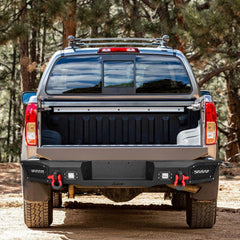 Heavy-duty Steel Rear Bumper for 2005-2022 Nissan Frontier with LED lights & D-Rings & Sensor Holes-6